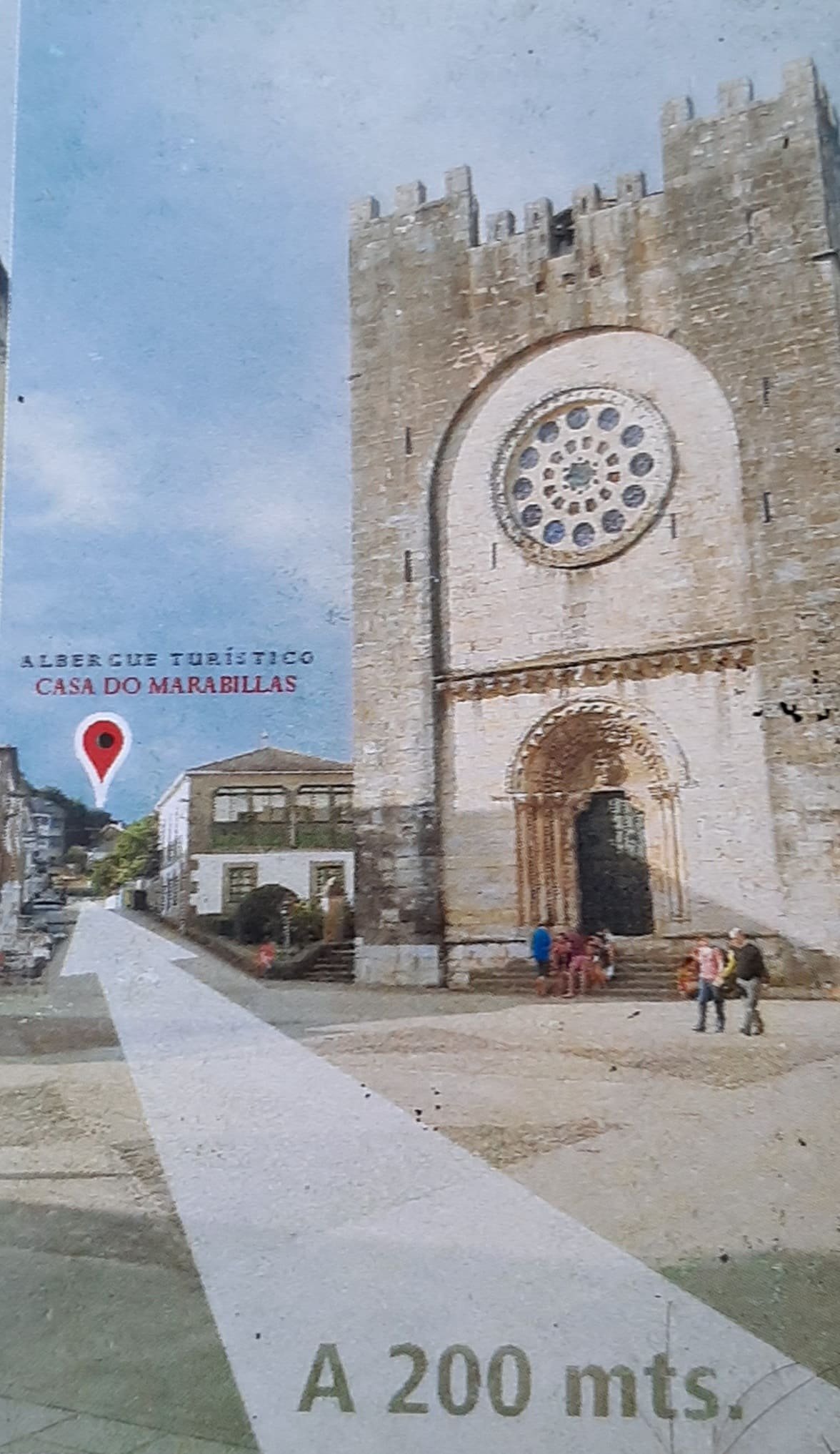 Iglesia de Portomarín a 200 metros